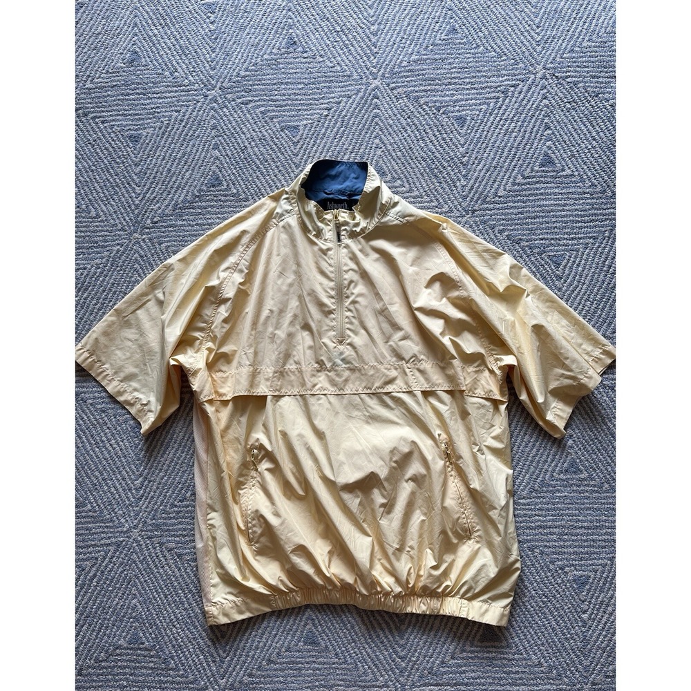 Ashworth Featherweight Vented Short Sleeve 1/4 Zip Shirt - Yellow - XL